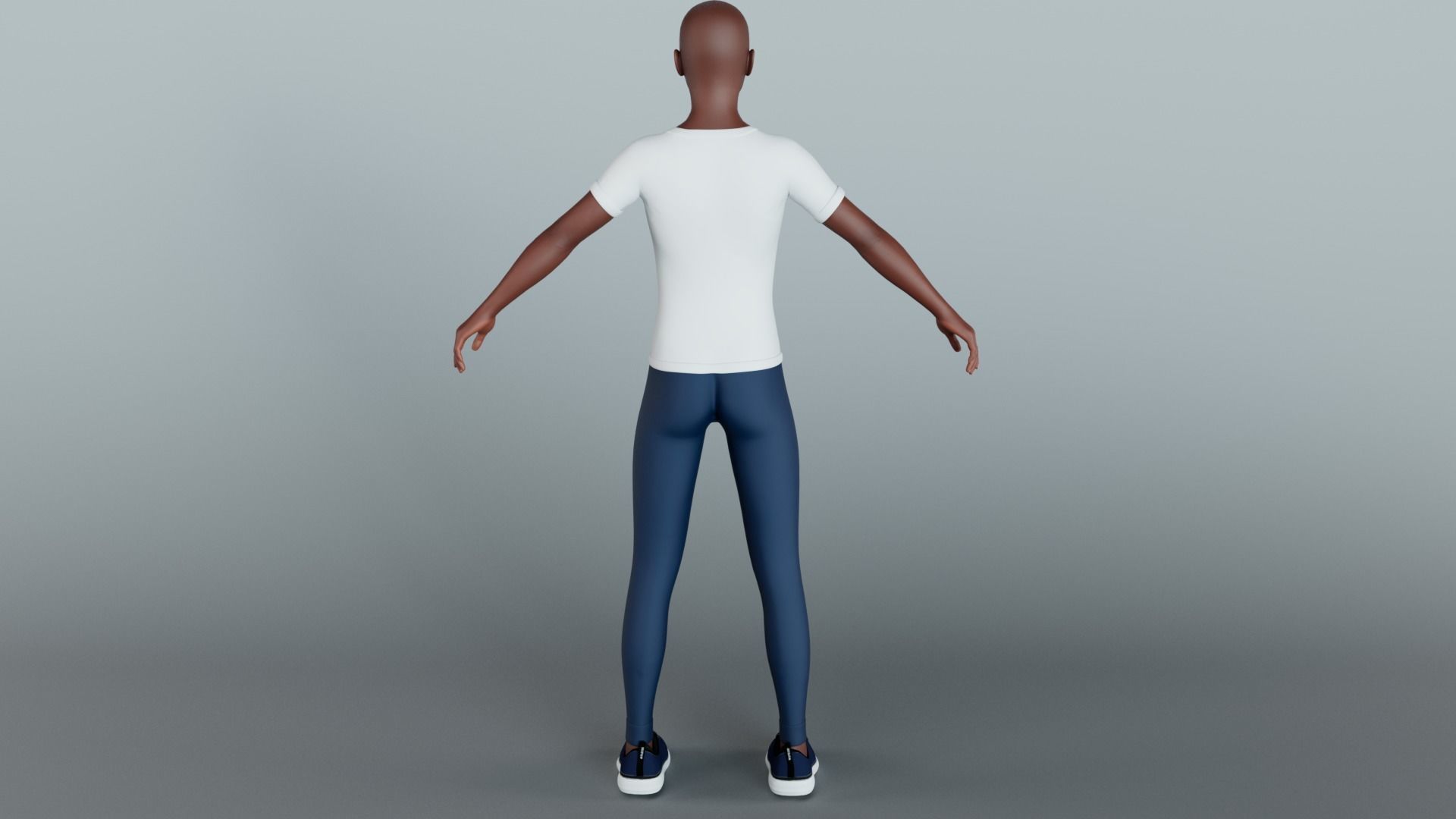 Cartoon Athlete Rigged Derick 3D model_5