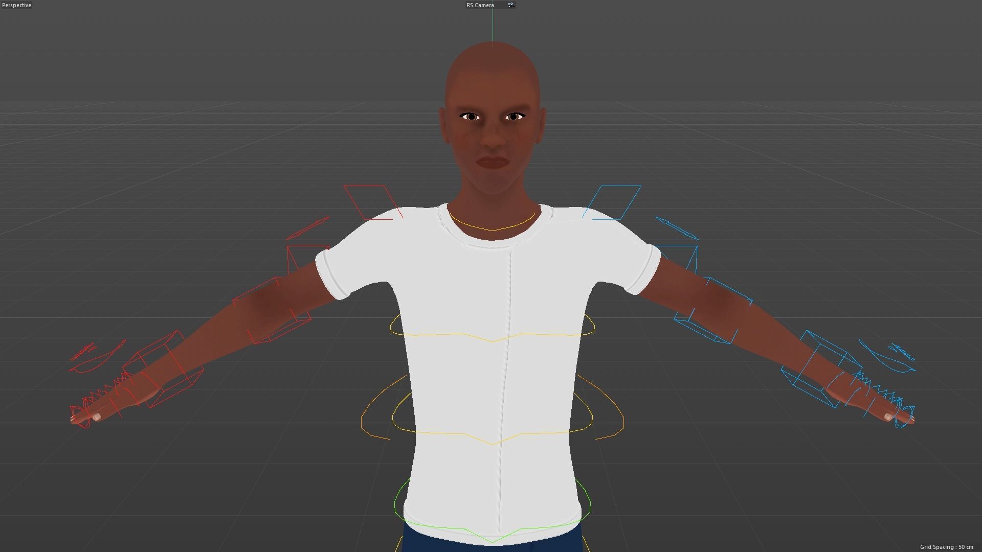 Cartoon Athlete Rigged Derick 3D model_9