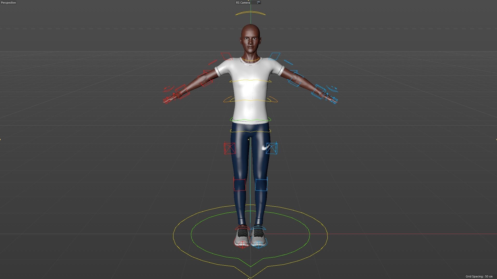 Cartoon Athlete Rigged Derick 3D model_6