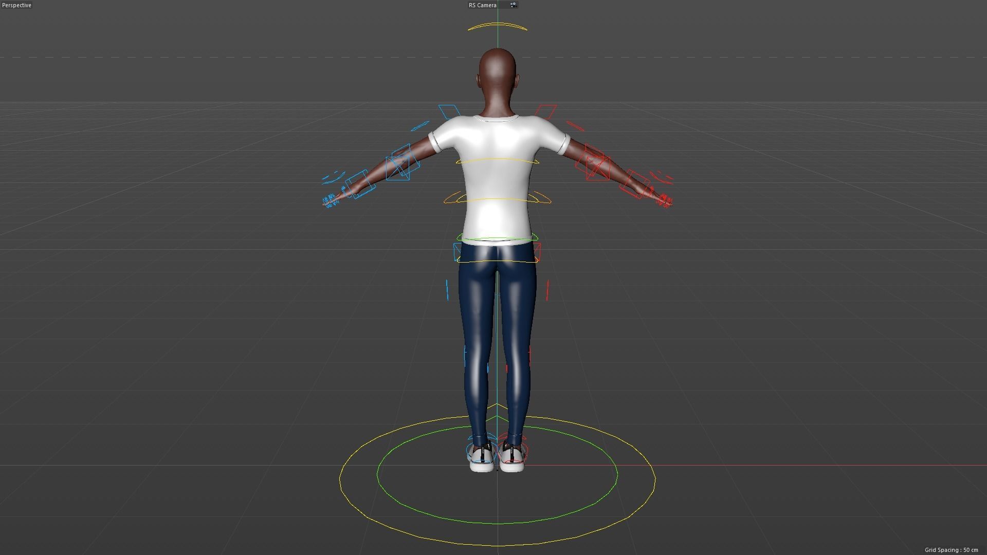 Cartoon Athlete Rigged Derick 3D model_8