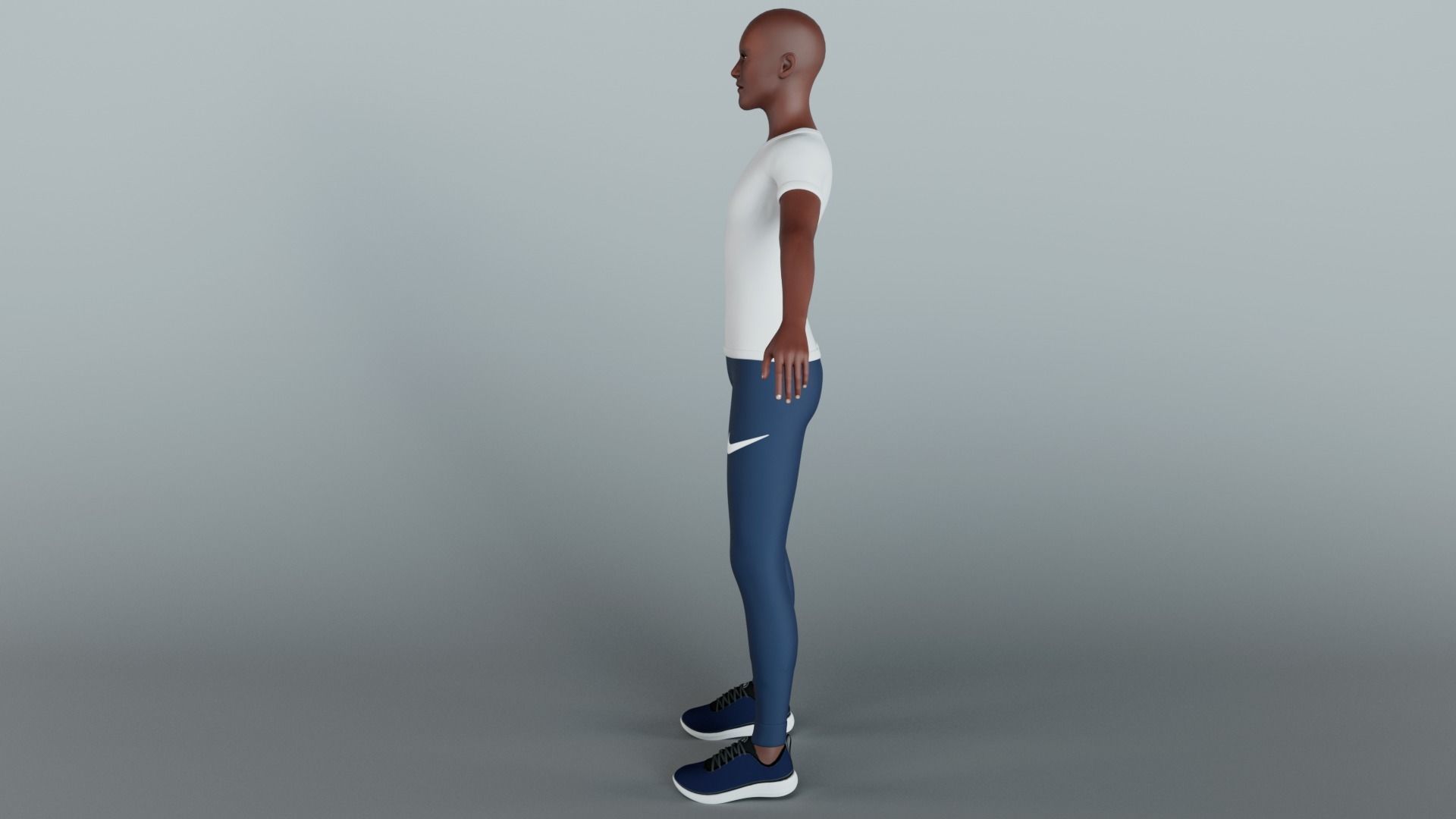 Cartoon Athlete Rigged Derick 3D model_4