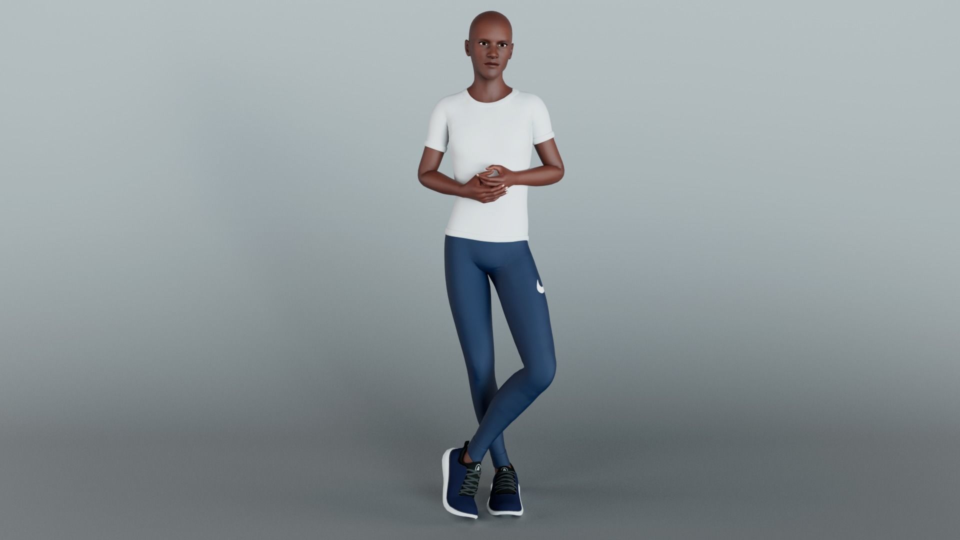 Cartoon Athlete Rigged Derick 3D model_1