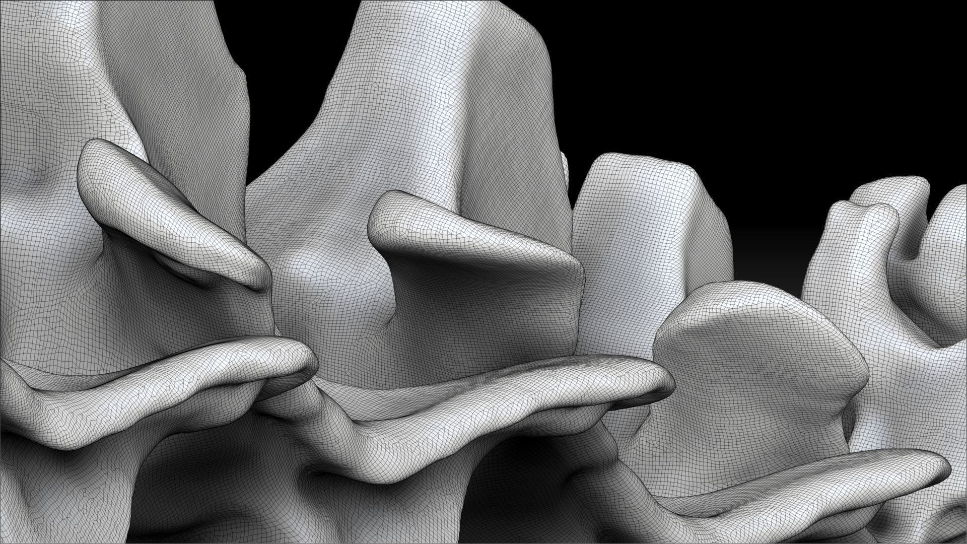 Spinosaurus 2020 version Neck Set Skeletons 3D model_11