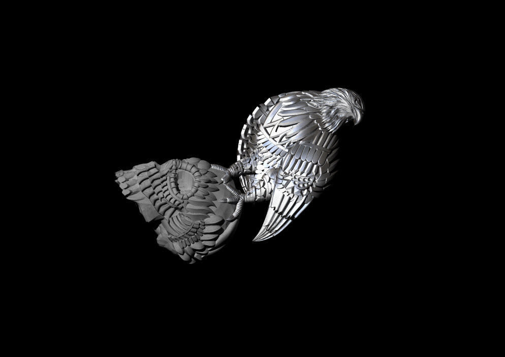 Harley Eagle Skull 3D print model_5