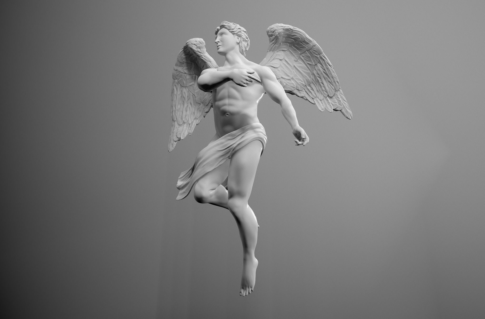 Angel Statue 3D print model_5