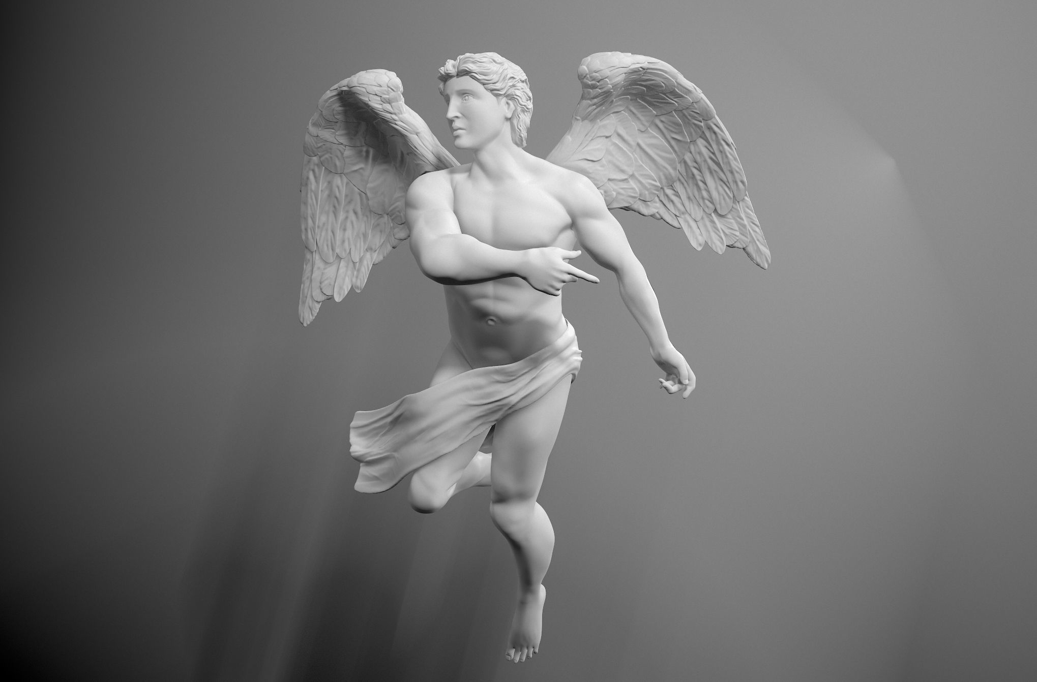 Angel Statue 3D print model_4