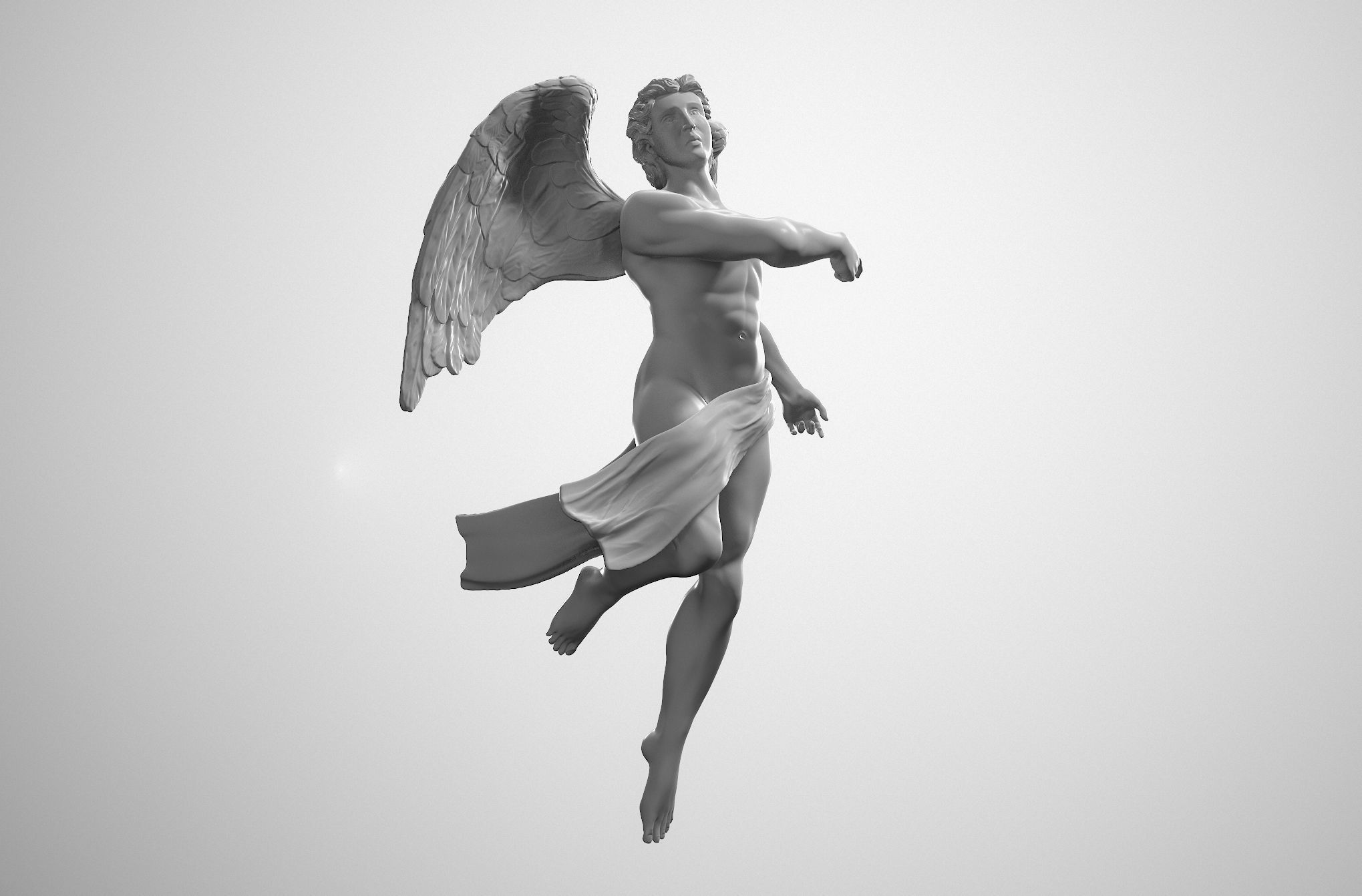 Angel Statue 3D print model_2