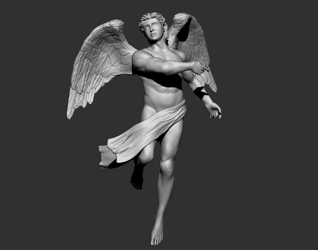 Angel Statue 3D print model_6
