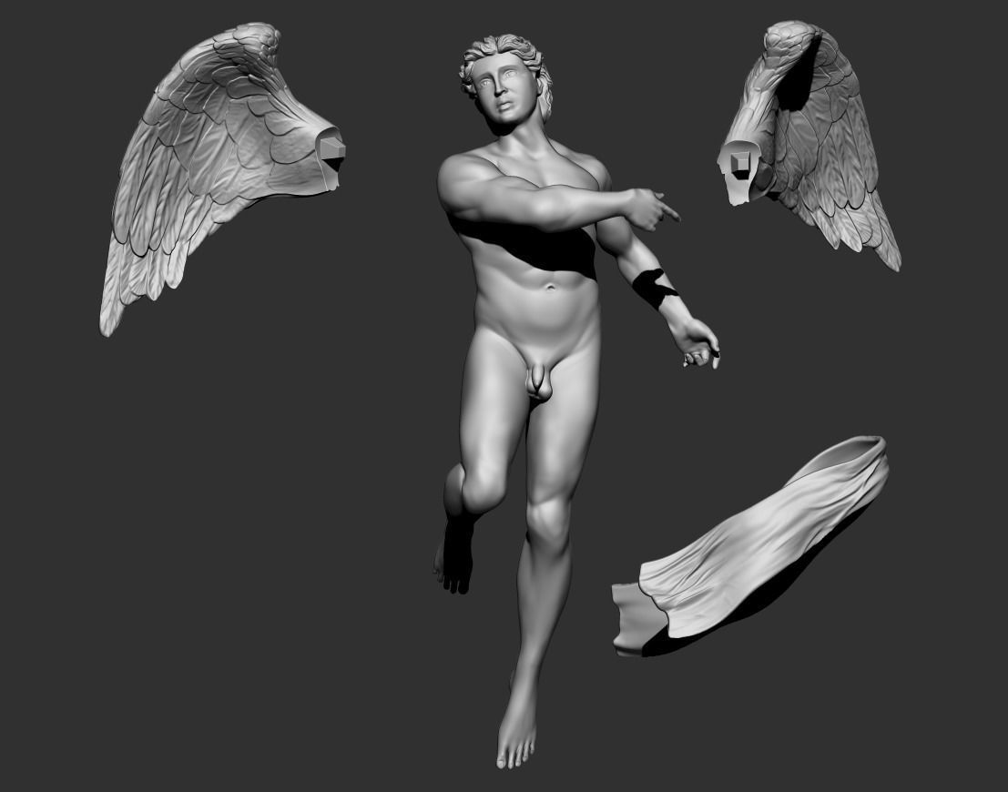 Angel Statue 3D print model_8