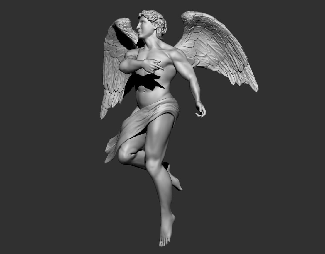 Angel Statue 3D print model_7