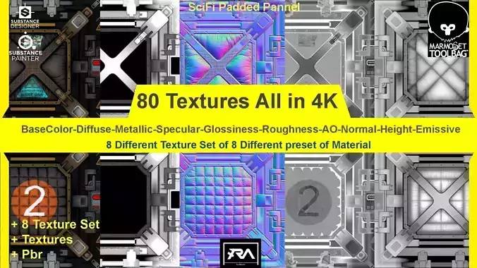 80 Scifi Pannels Textures