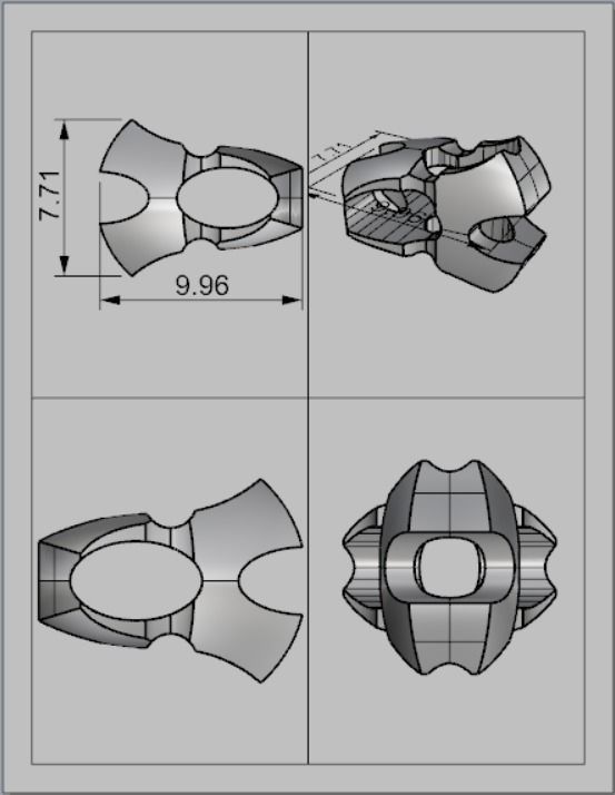 Eslabon para cadenas chain link E2016-57 3D print model_3