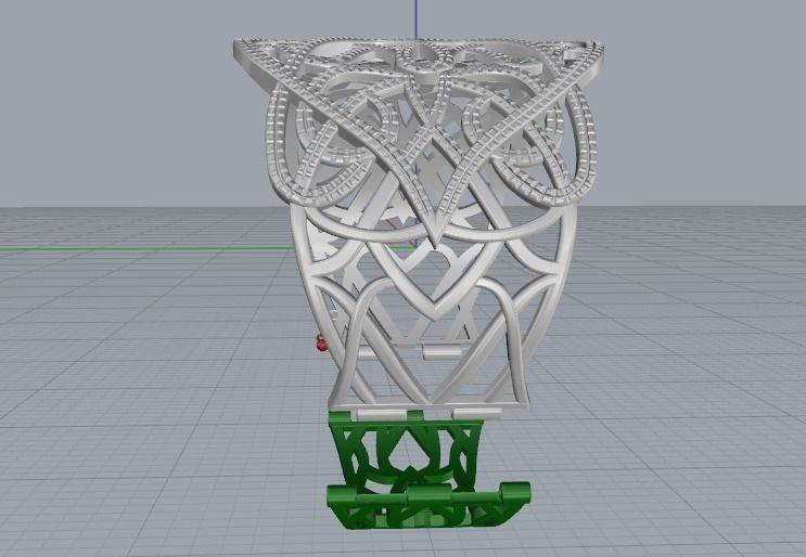 Wide bracelet with stones Model 1137 3D print model_7