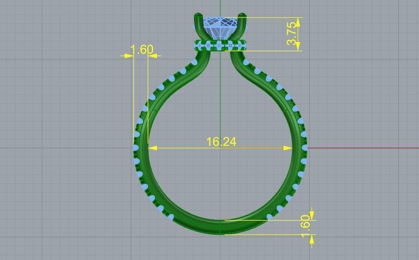 Soliter ring Model 1134 3D print model_4