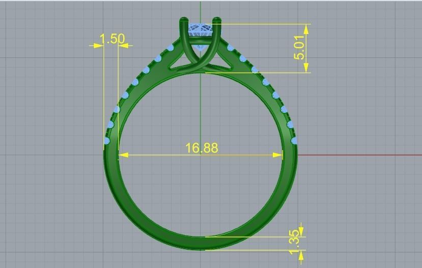 Soliter ring Model 1146 3D print model_4