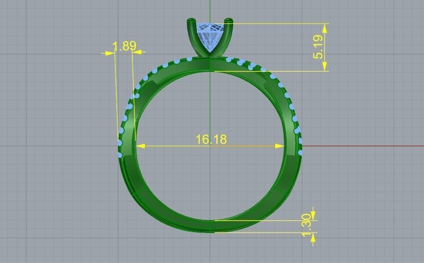 Soliter ring Model 1145 3D print model_4