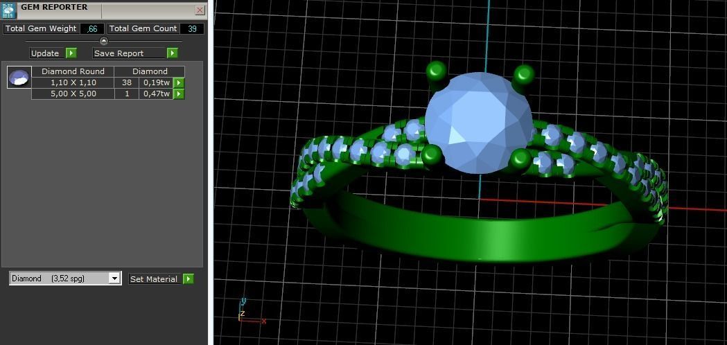Soliter ring Model 1145 3D print model_3