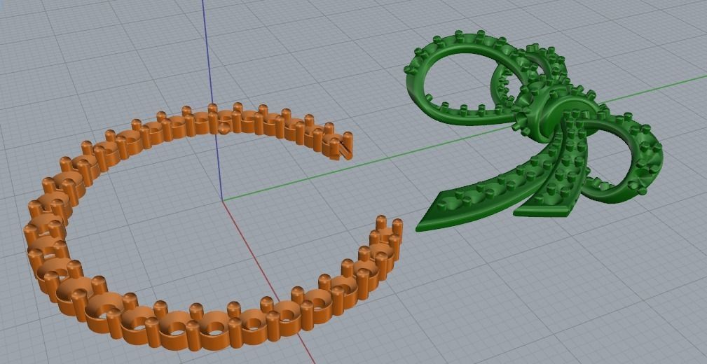 Bow with stones Model 1144 3D print model_4