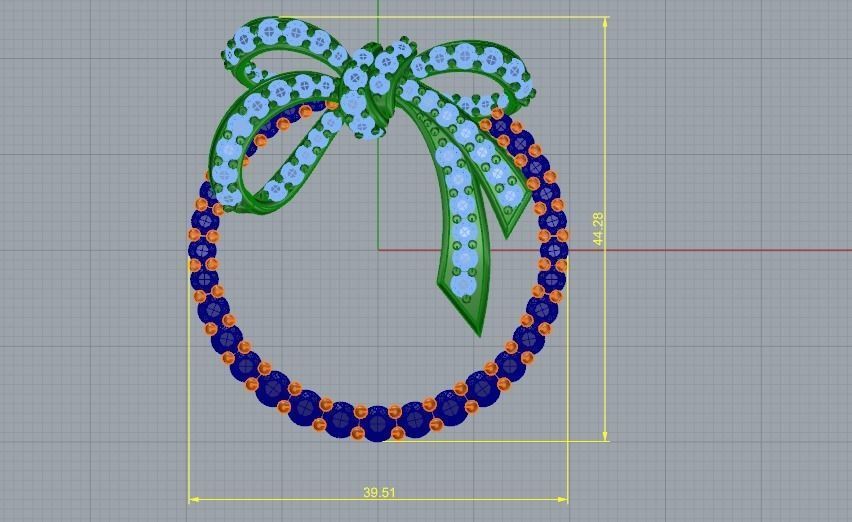 Bow with stones Model 1144 3D print model_3