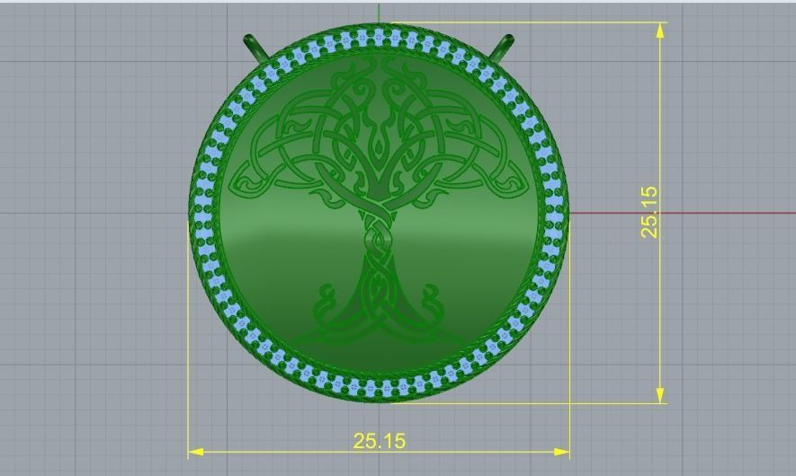 Pendant tree of life Model 1143 3D print model_4