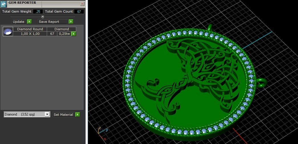 Pendant tree of life Model 1143 3D print model_3