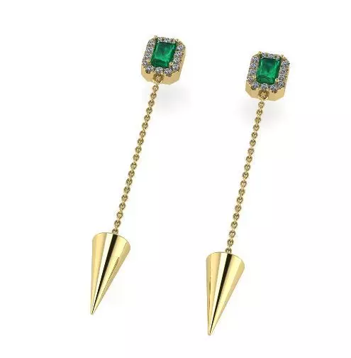 Earrings with cone Model 1162 3D print model