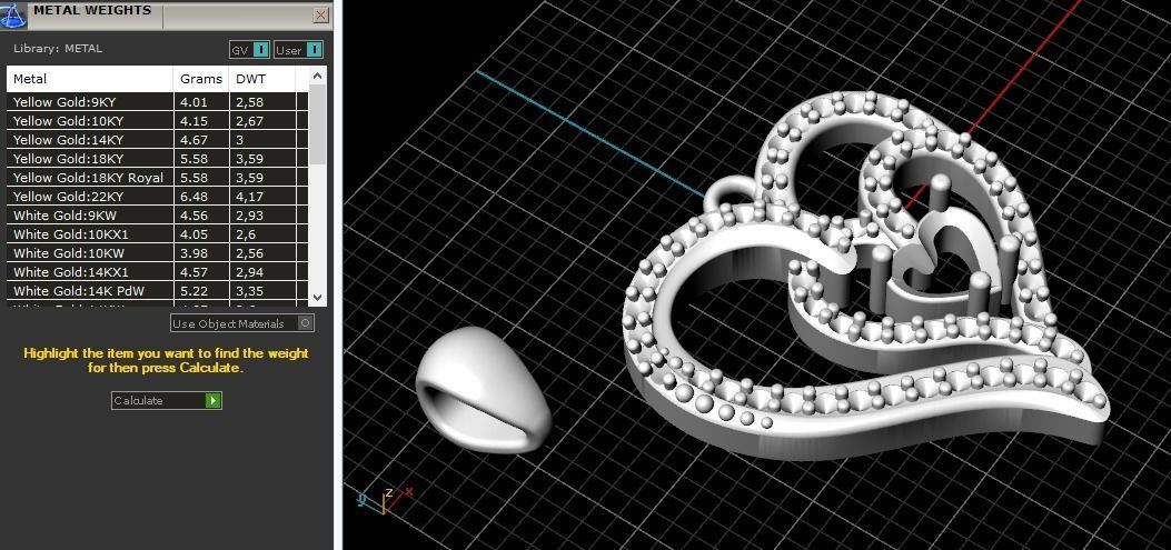Pendant heart Model 1172 3D print model_2
