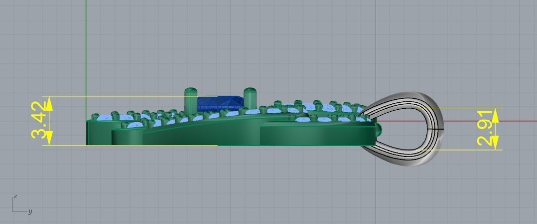 Pendant heart Model 1172 3D print model_5