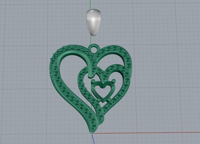 Pendant heart Model 1172 3D print model_6