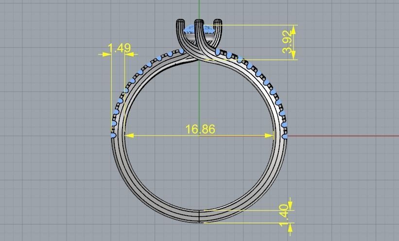 Soliter ring Model 1171 3D print model_3