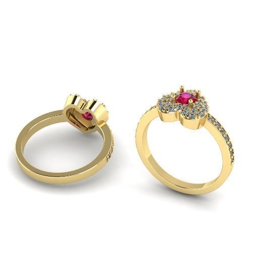 Heart ring Model 1165 3D print model_1