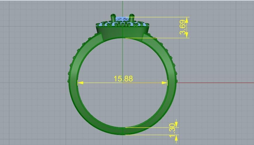 Heart ring Model 1165 3D print model_4