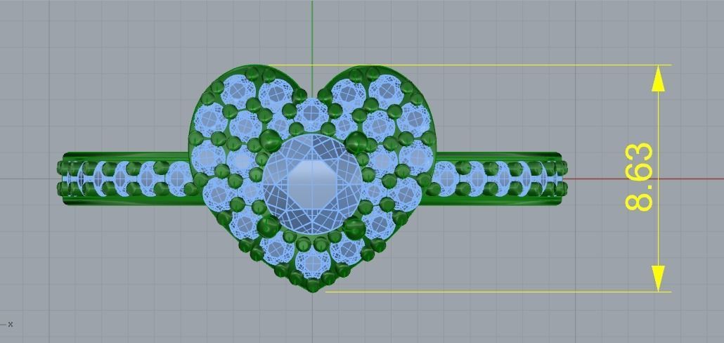 Heart ring Model 1165 3D print model_6