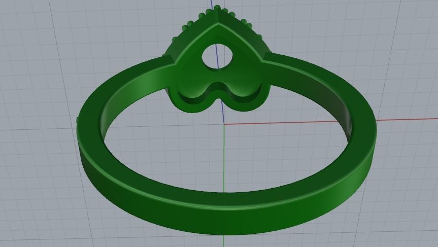 Heart ring Model 1165 3D print model_9