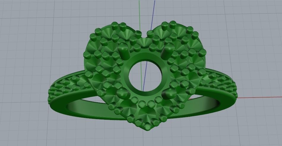 Heart ring Model 1165 3D print model_7