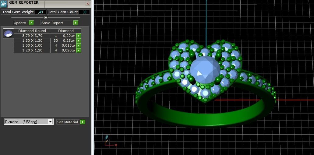 Heart ring Model 1165 3D print model_3