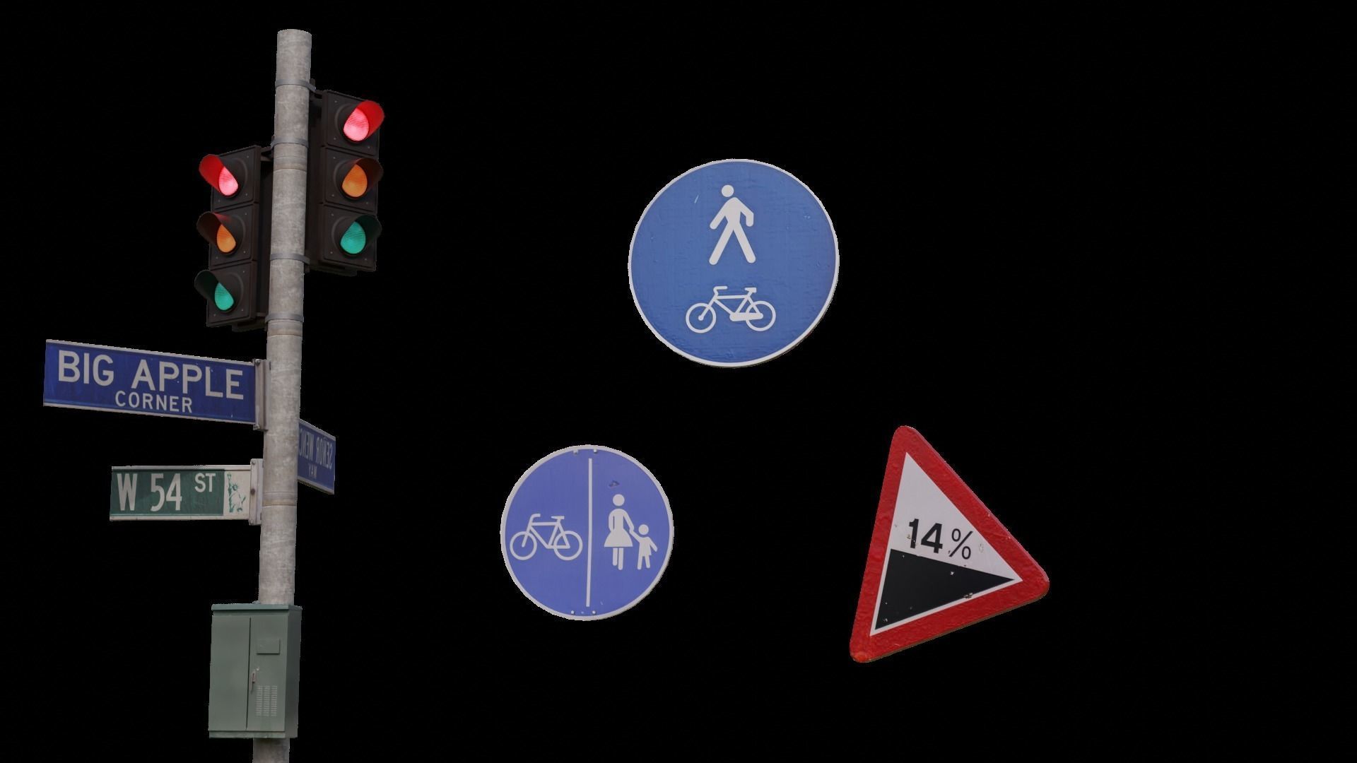 Signs Asset Pack Low-poly 3D model_6