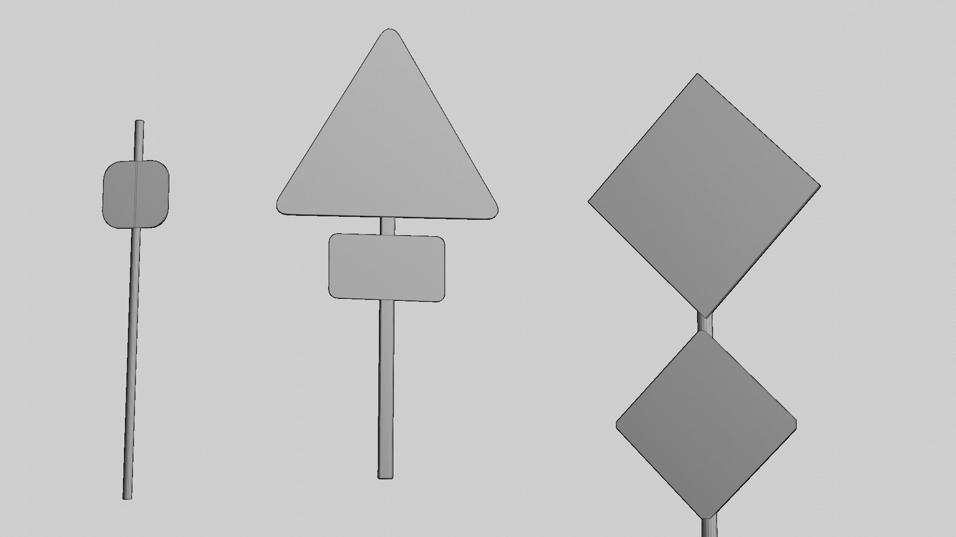 Signs Asset Pack Low-poly 3D model_3