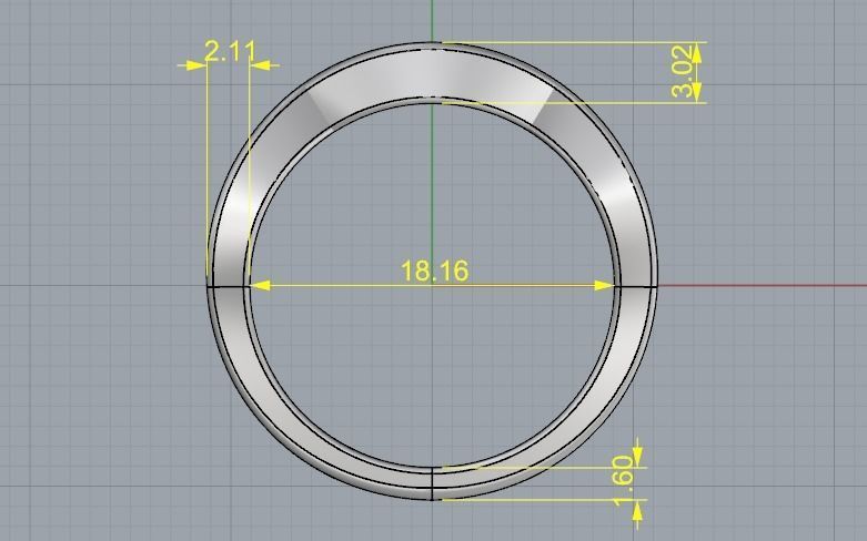 Ring Model 1182 3D print model_3