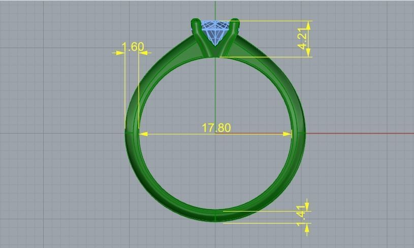 Soliter ring Model 1195 3D print model_4