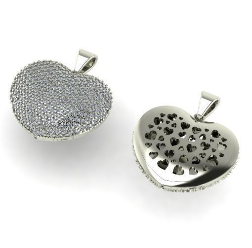 Heart pendant Model 1194 3D print model_1