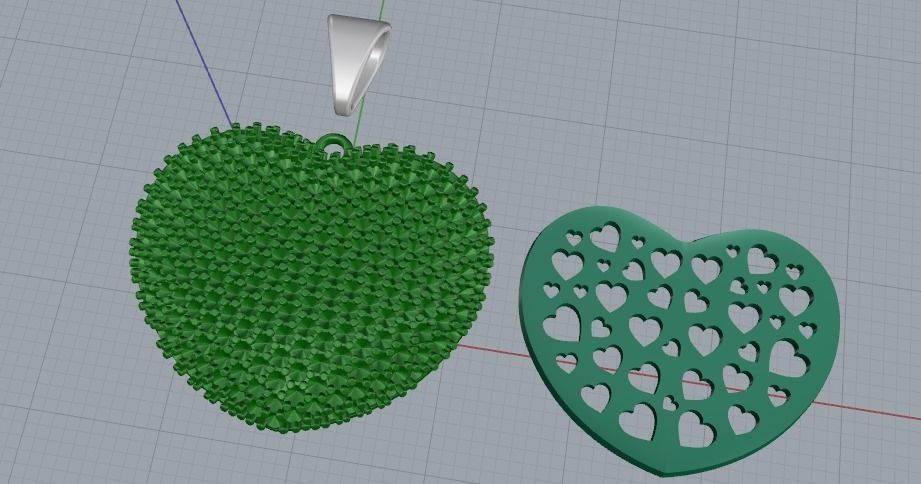Heart pendant Model 1194 3D print model_5