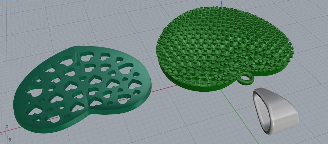 Heart pendant Model 1194 3D print model_6