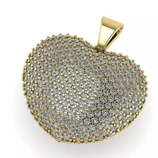 Heart pendant Model 1194 3D print model_0