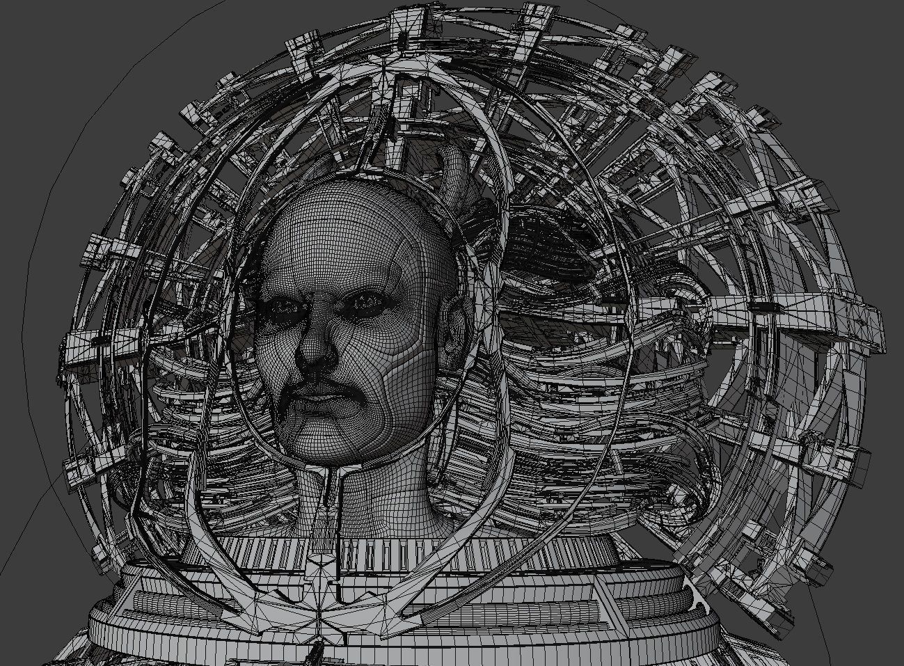 AI Queen Low-poly 3D model_7