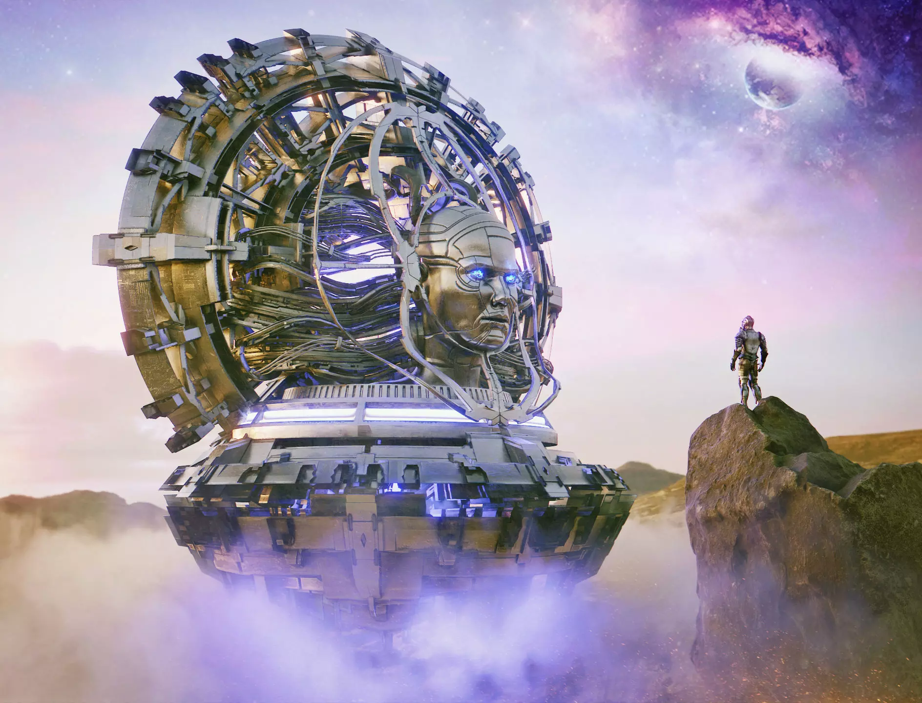 AI Queen Low-poly 3D model_0