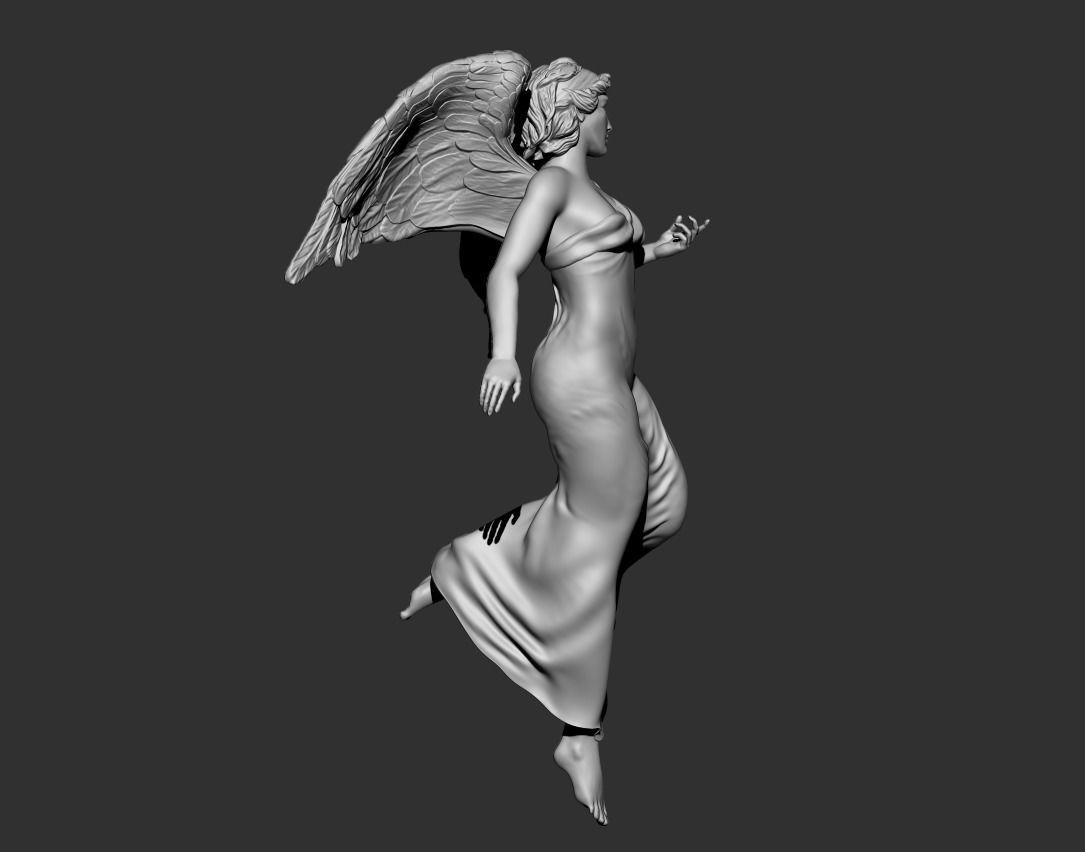 Female Angel 3D print model_8