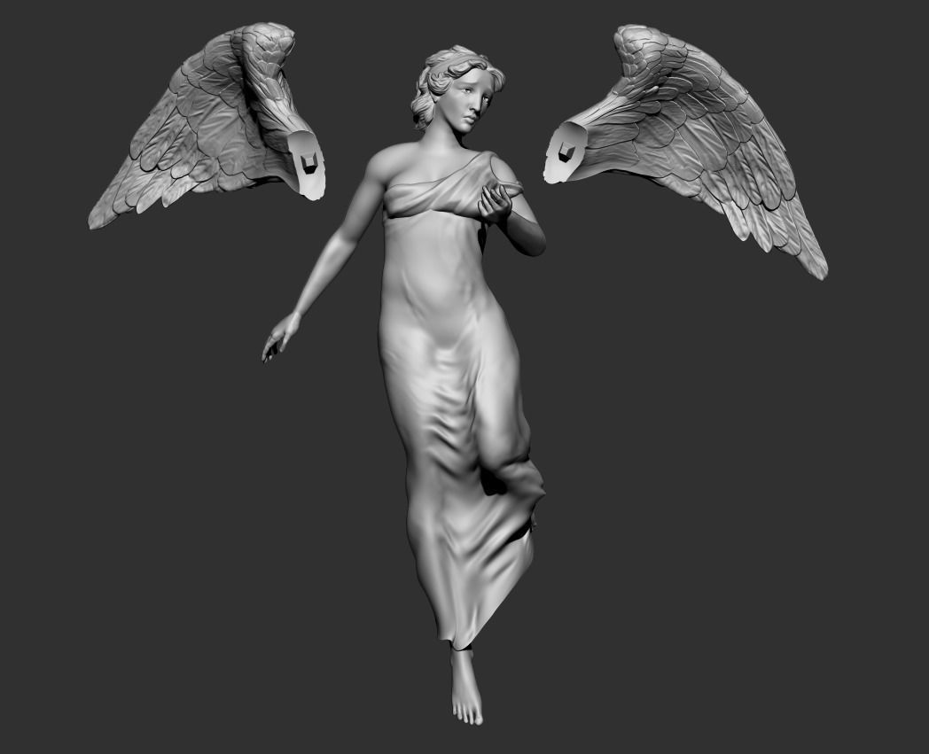 Female Angel 3D print model_11