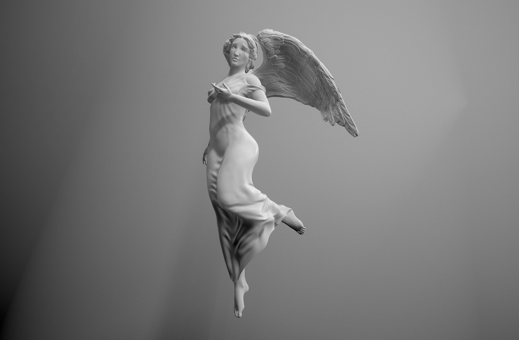 Female Angel 3D print model_2