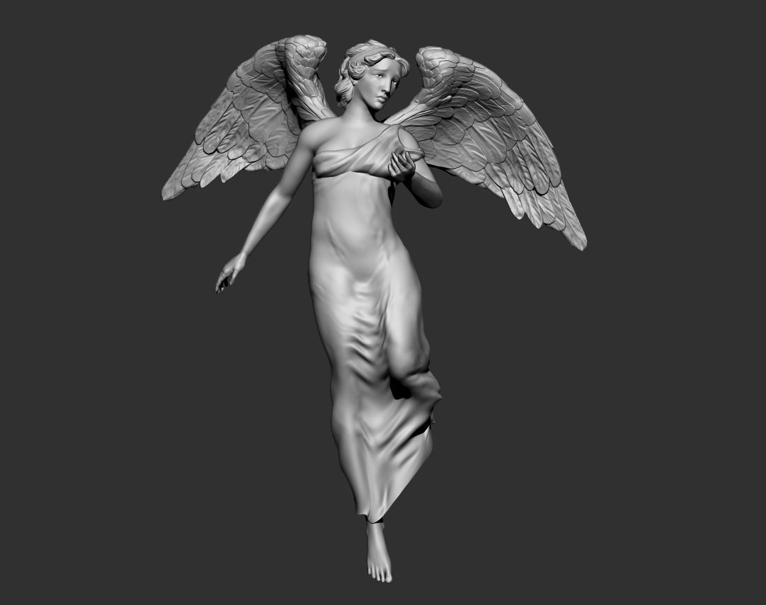 Female Angel 3D print model_7